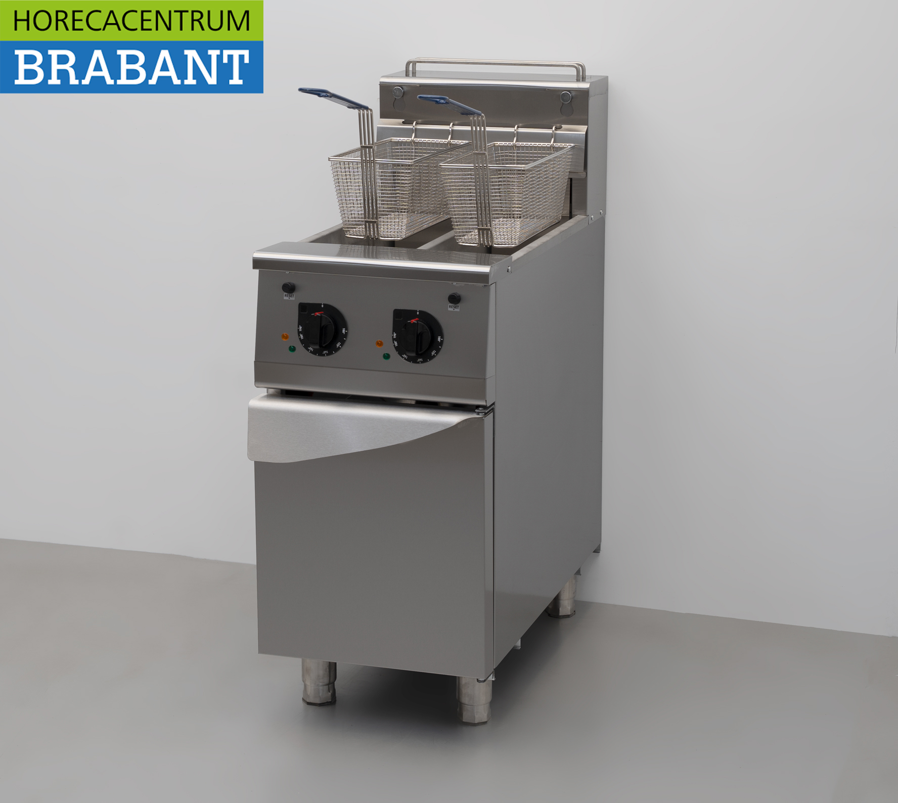 HCB RVS Friteuse Frituur Premium-line 2 x 12,5 liter 400V Horeca - Afbeelding 2