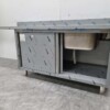 RVS Spoeltafel dubbele spoelbakken 2 schuifdeuren Premium-line 200 cm Horeca - Afbeelding 5