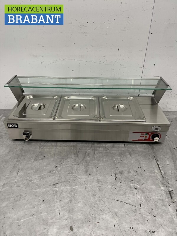 RVS Bain marie 3 x 1/2 GN 95 cm 230V Horeca