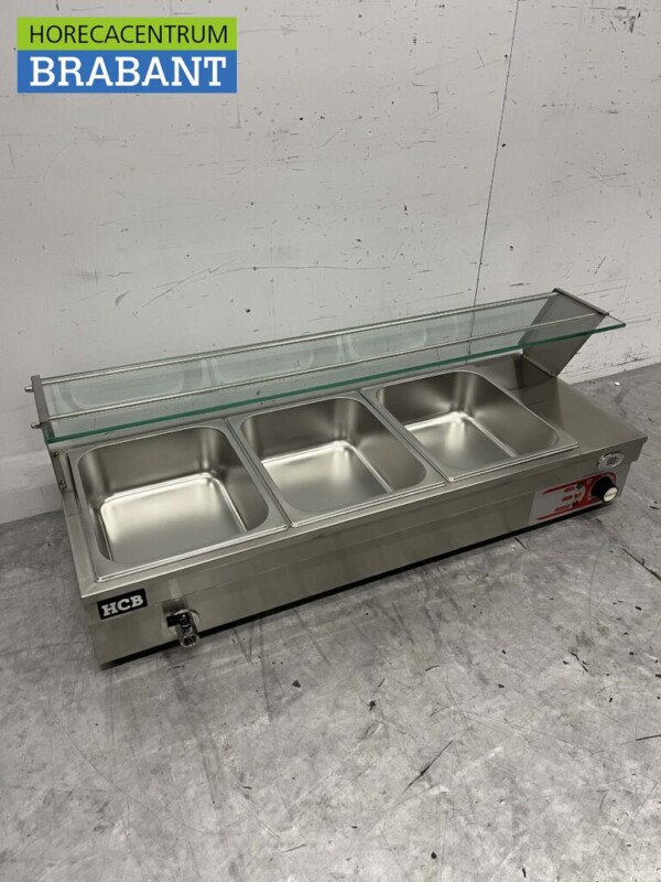RVS Bain marie 3 x 1/2 GN 95 cm 230V Horeca - Afbeelding 6