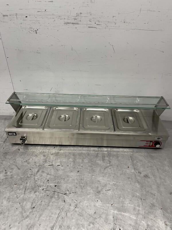 RVS Bain marie 4 x 1/2 GN 122 cm 230V Horeca - Afbeelding 5