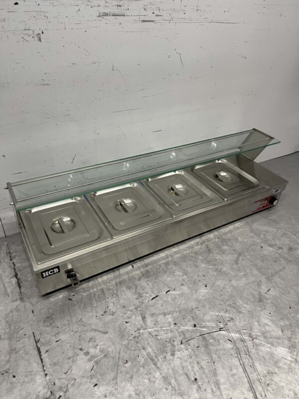 RVS Bain marie 4 x 1/2 GN 122 cm 230V Horeca - Afbeelding 3