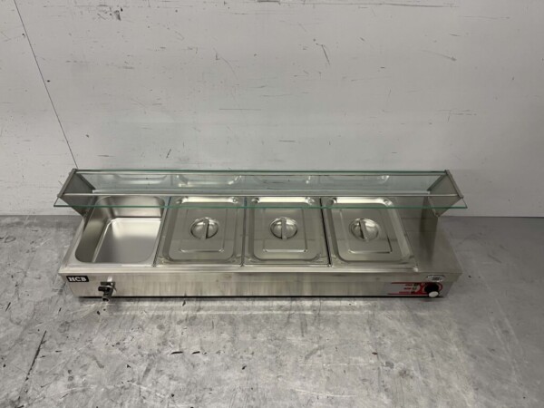 RVS Bain marie 4 x 1/2 GN 122 cm 230V Horeca - Afbeelding 4