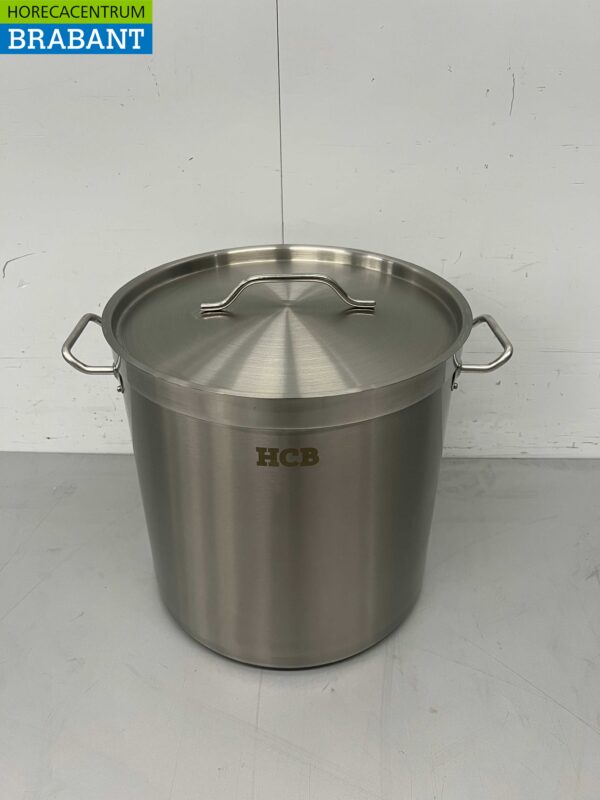 RVS HCB Soeppan Kookpan Pan Inductie 33,5 x 33,5 cm 25 liter Horeca