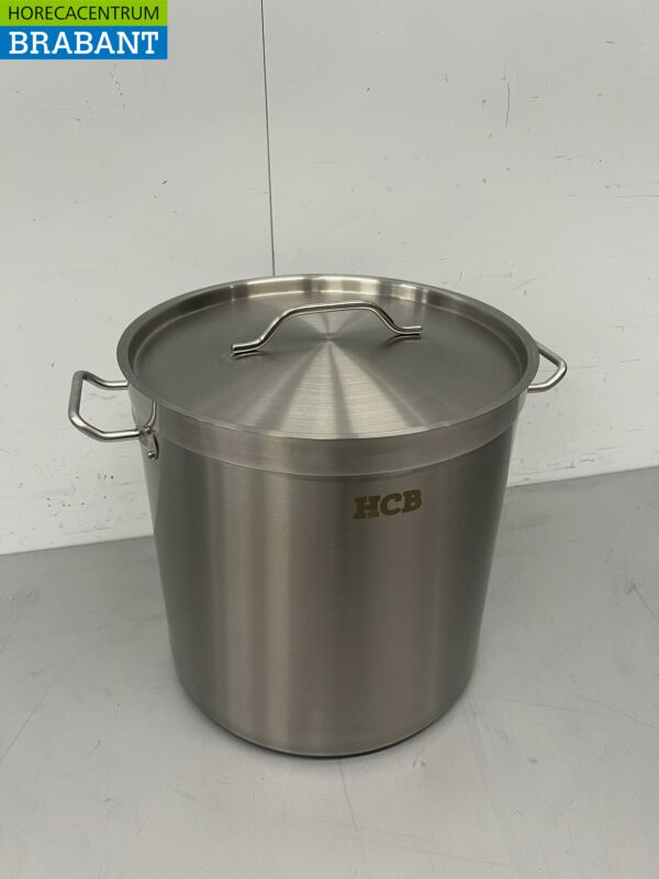 RVS HCB Soeppan Kookpan Pan Inductie 33,5 x 33,5 cm 25 liter Horeca - Afbeelding 2