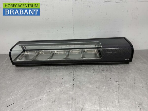 Sushivitrine Tapasvitrine Opzet koelvitrine 5 x 1/2 GN 180 cm 230V Horeca