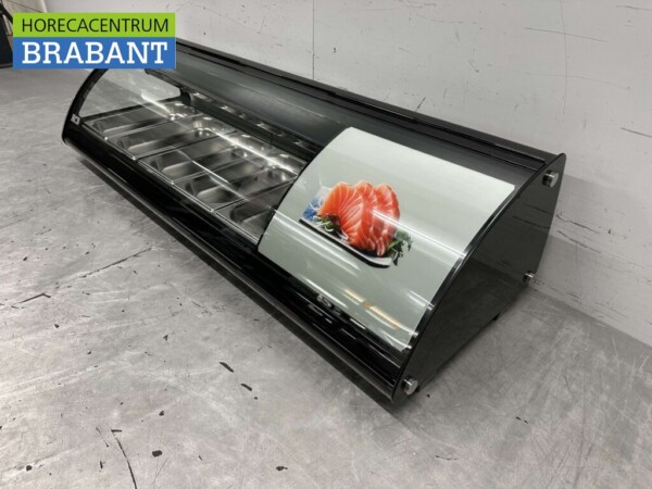 Sushivitrine Tapasvitrine Opzet koelvitrine 5 x 1/3 GN 130,7 cm 230V Horeca - Afbeelding 2