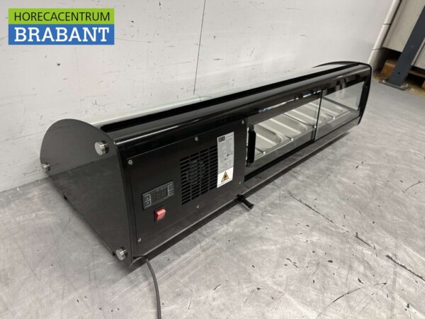 Sushivitrine Tapasvitrine Opzet koelvitrine 5 x 1/3 GN 130,7 cm 230V Horeca - Afbeelding 5