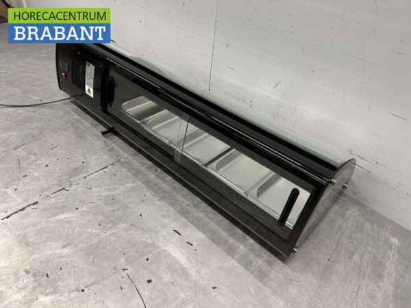 Sushivitrine Tapasvitrine Opzet koelvitrine 5 x 1/3 GN 130,7 cm 230V Horeca - Afbeelding 6