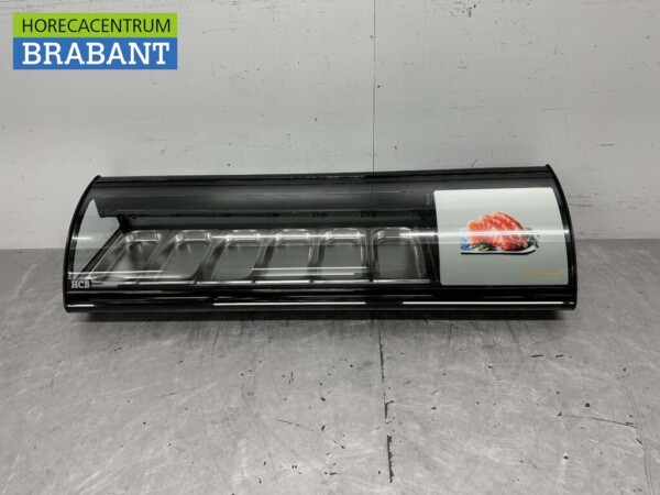 Sushivitrine Tapasvitrine Opzet koelvitrine 6 x 1/3 GN 148,3 cm 230V Horeca