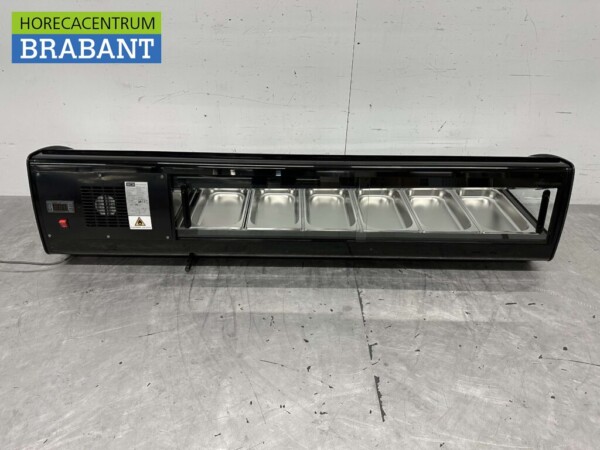 Sushivitrine Tapasvitrine Opzet koelvitrine 6 x 1/3 GN 148,3 cm 230V Horeca - Afbeelding 6