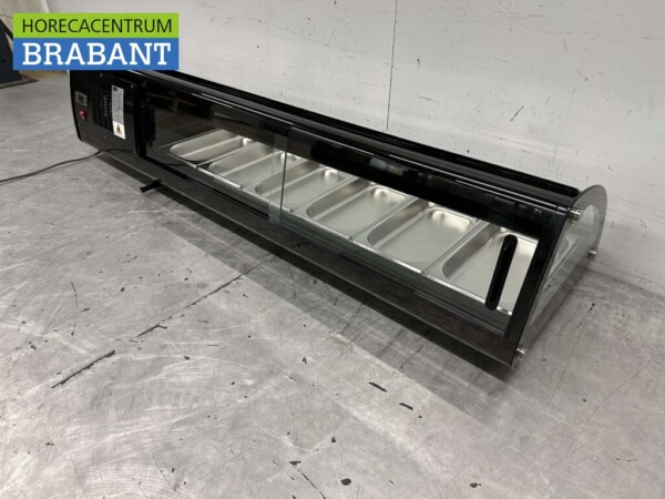 Sushivitrine Tapasvitrine Opzet koelvitrine 6 x 1/3 GN 148,3 cm 230V Horeca - Afbeelding 8