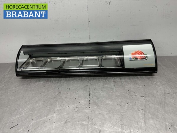 Sushivitrine Tapasvitrine Opzet koelvitrine 5 x 1/2 GN 175,4 cm 230V Horeca