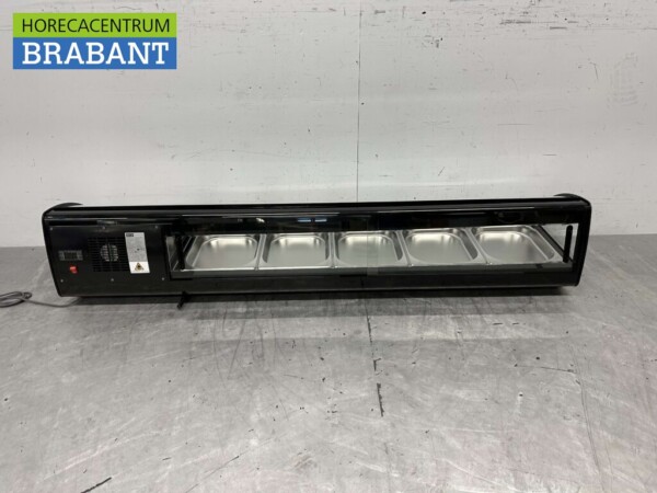 Sushivitrine Tapasvitrine Opzet koelvitrine 5 x 1/2 GN 175,4 cm 230V Horeca - Afbeelding 6