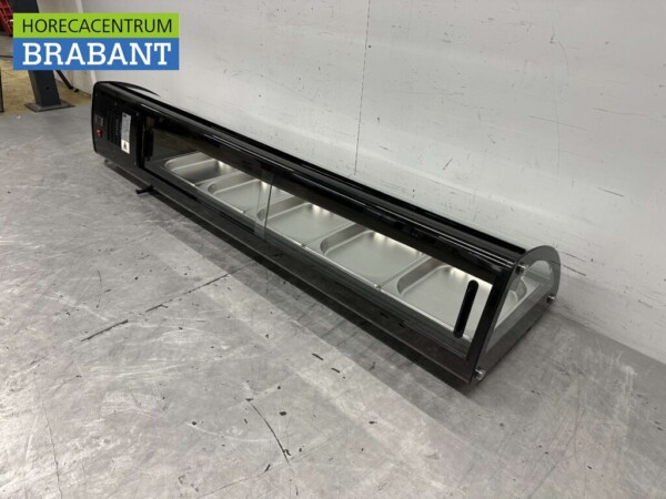 Sushivitrine Tapasvitrine Opzet koelvitrine 5 x 1/2 GN 175,4 cm 230V Horeca - Afbeelding 8