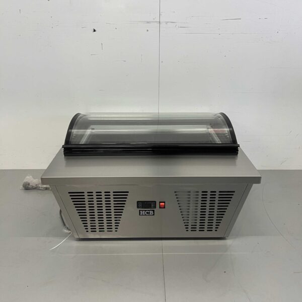 RVS Schepijsvitrine Opzet vriesvitrine 4 x 5 liter (1/3 GN) 87 cm 230V Horeca