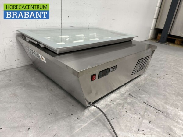 RVS Schepijsvitrine Opzet vriesvitrine 8 x 1/6 GN 80,5 230V Horeca - Afbeelding 4
