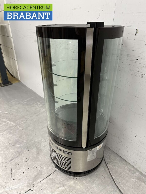 RVS Ronde koelvitrine Gebaksvitrine 100 liter 230V Horeca - Afbeelding 2