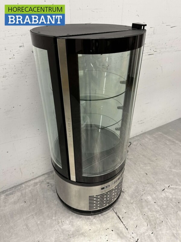 RVS Ronde koelvitrine Gebaksvitrine 100 liter 230V Horeca - Afbeelding 3