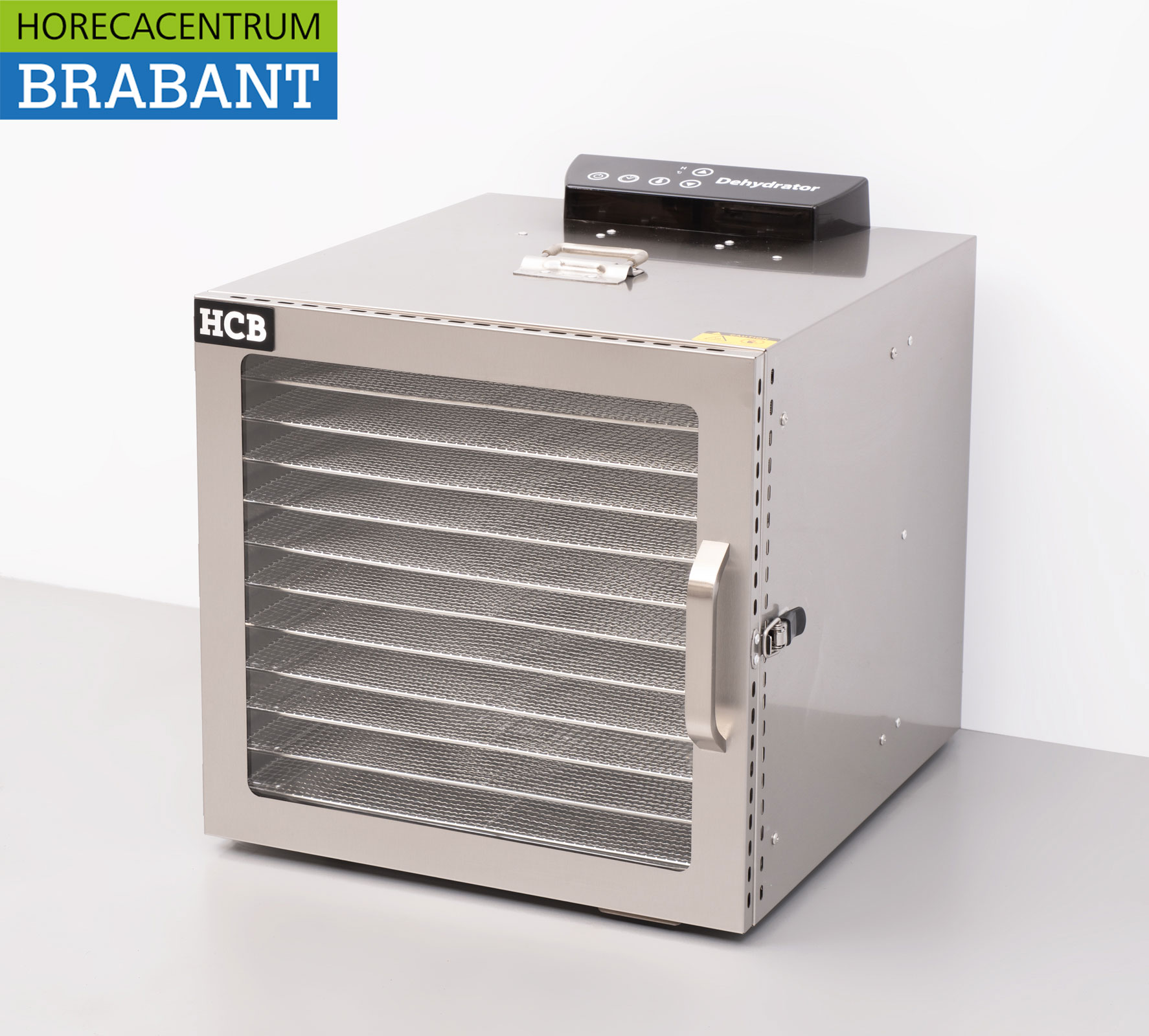 HCB RVS Voedseldroger Droogautomaat Fruitdroger 12 rekken 230V Horeca - Afbeelding 2