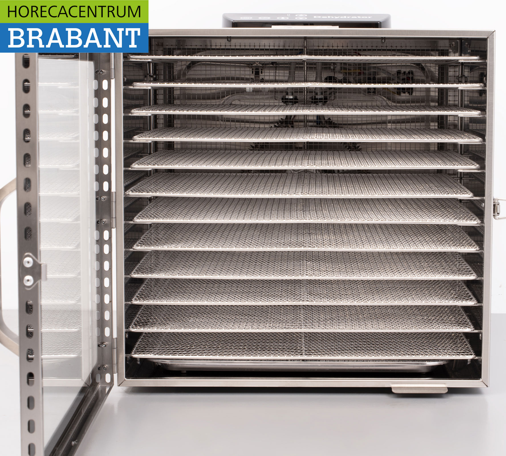 HCB RVS Voedseldroger Droogautomaat Fruitdroger 12 rekken 230V Horeca - Afbeelding 4