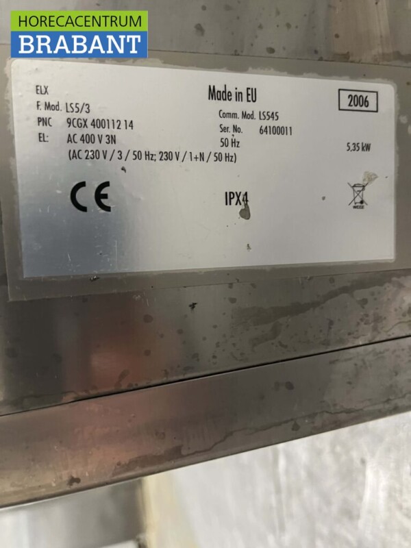 RVS Zanussi LS5/3 Vaatwasser Vaatwasmachine Voorlader 400V Horeca - Afbeelding 5