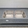 RVS Spoeltafel dubbele spoelbakken Premium-line Gelast model 200 cm Horeca - Afbeelding 4