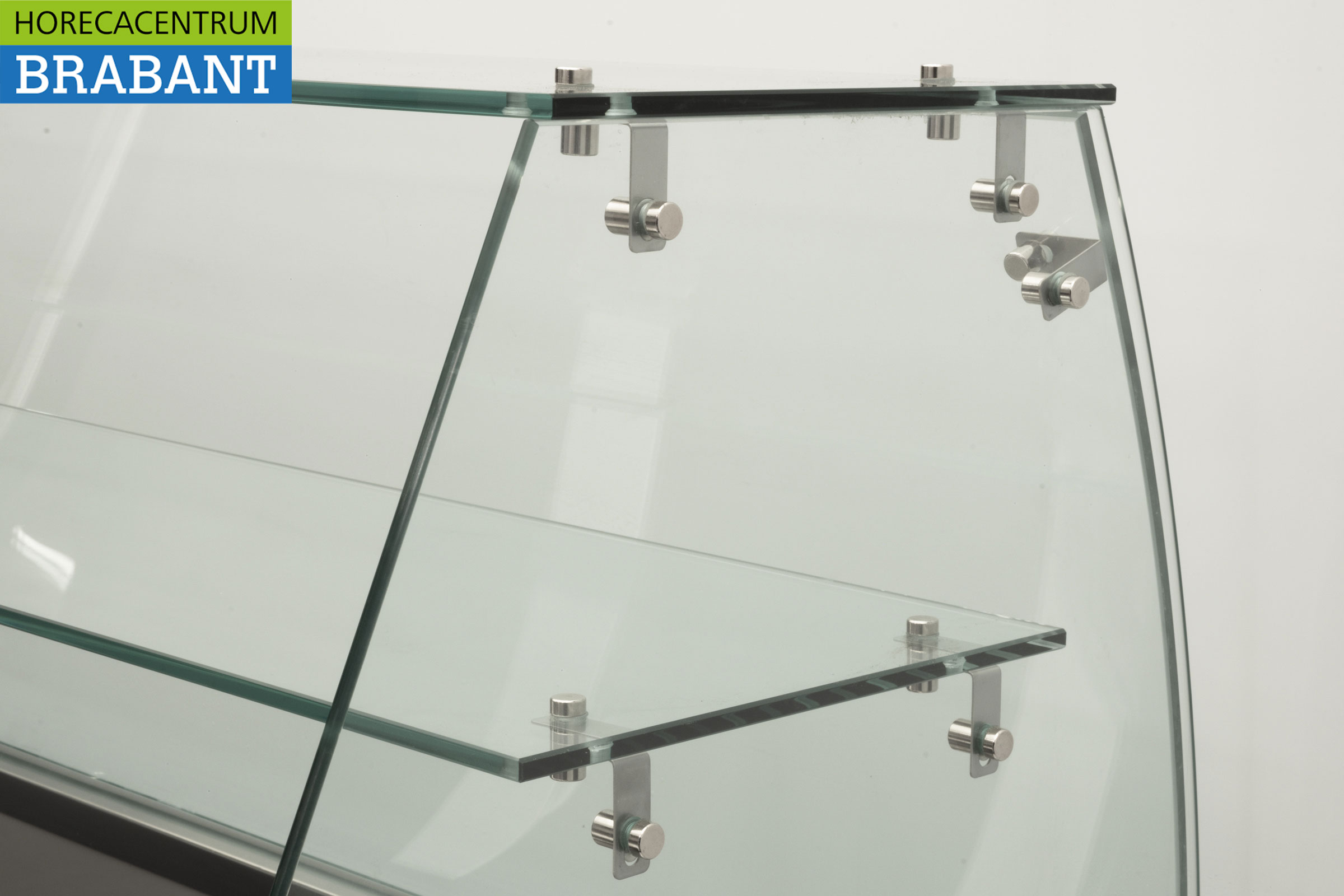 HCB RVS Saladette Koelwerkbank 3 deuren 1/1 GN met glasopbouw 137 cm 230V Horeca - Afbeelding 6