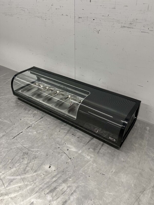 Sushivitrine Tapasvitrine Opzet koelvitrine 5 x 1/3 GN 135 cm 230V Horeca - Afbeelding 2