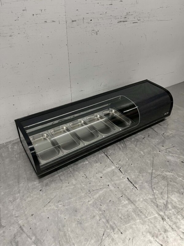 Sushivitrine Tapasvitrine Opzet koelvitrine 5 x 1/3 GN 135 cm 230V Horeca - Afbeelding 3