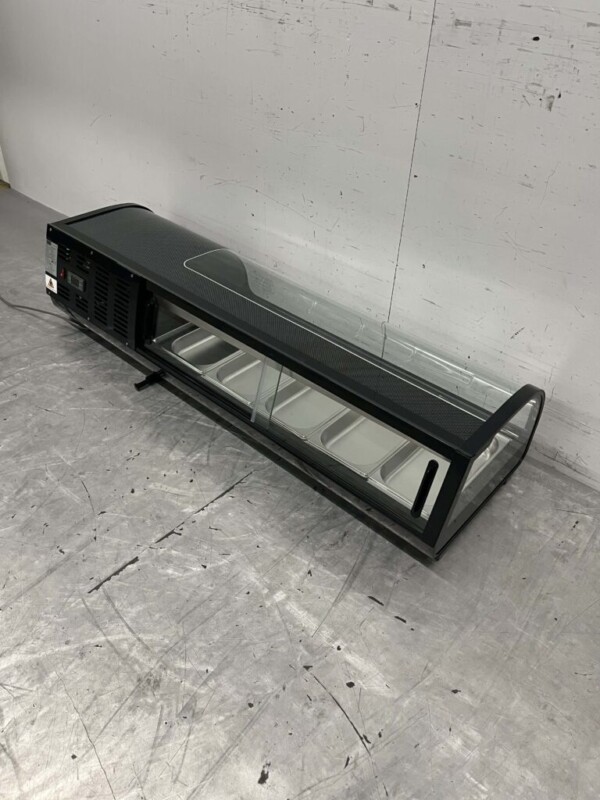 Sushivitrine Tapasvitrine Opzet koelvitrine 5 x 1/3 GN 135 cm 230V Horeca - Afbeelding 5