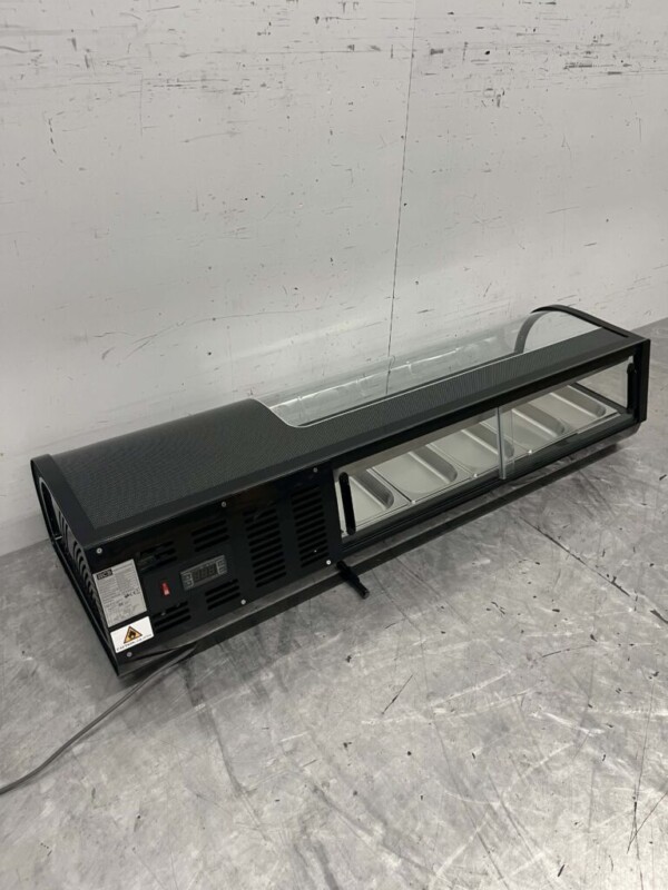 Sushivitrine Tapasvitrine Opzet koelvitrine 5 x 1/3 GN 135 cm 230V Horeca - Afbeelding 6