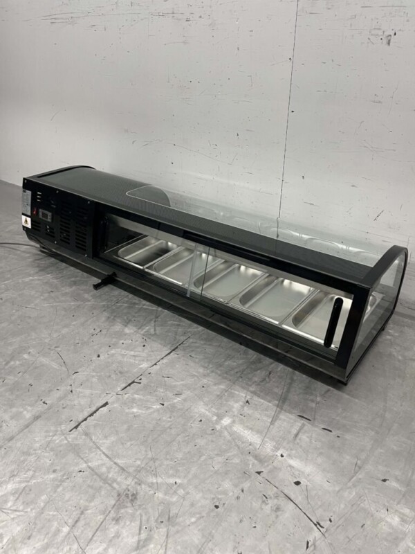 Sushivitrine Tapasvitrine Opzet koelvitrine 5 x 1/3 GN 135 cm 230V Horeca - Afbeelding 8