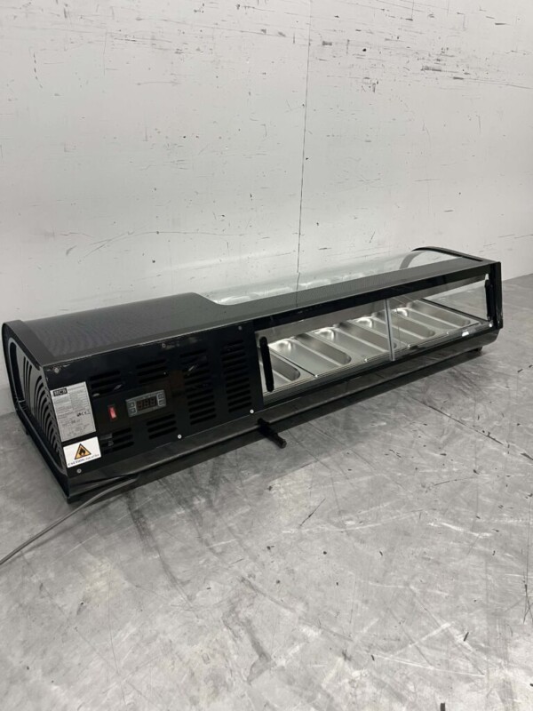 Sushivitrine Tapasvitrine Opzet koelvitrine 5 x 1/3 GN 135 cm 230V Horeca - Afbeelding 9