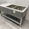 RVS Spoeltafel dubbele spoelbakken Premium-line Gelast model 160 cm Horeca - Afbeelding 3