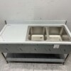 RVS Spoeltafel dubbele spoelbakken Premium-line Gelast model 160 cm Horeca - Afbeelding 4