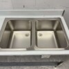 RVS Spoeltafel dubbele spoelbakken Premium-line Gelast model 160 cm Horeca - Afbeelding 5
