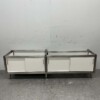 RVS Onderstel met Trespa schuifdeuren 220 x 54 x 63 cm Horeca