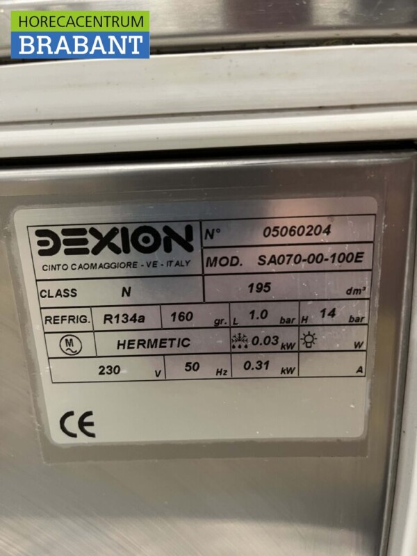 RVS Dexion Koelwerkbank Saladette 1 deur 71 cm 230V Horeca - Afbeelding 5