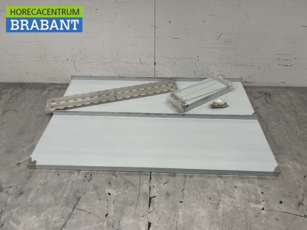 RVS Dubbel Wandschap schap 100 x 30 cm Horeca