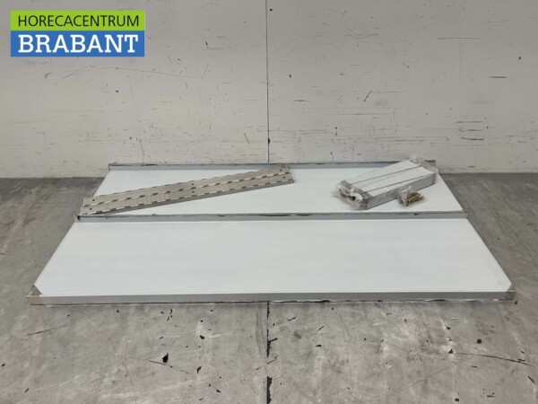 RVS Dubbel Wandschap schap 120 x 30 cm Horeca