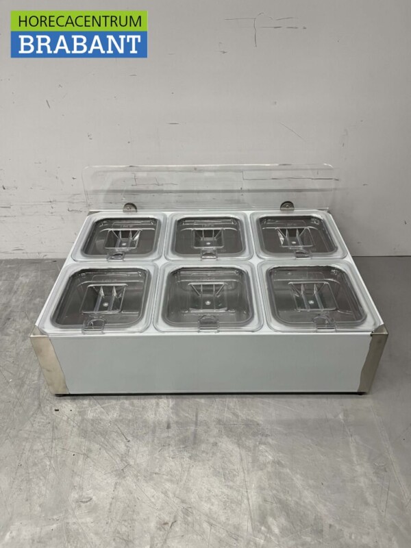 RVS GN bakhouder 6 x 1/6 gastronorm GN 50,5 cm Horeca