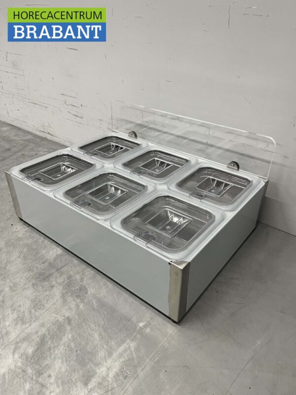 RVS GN bakhouder 6 x 1/6 gastronorm GN 50,5 cm Horeca - Afbeelding 2