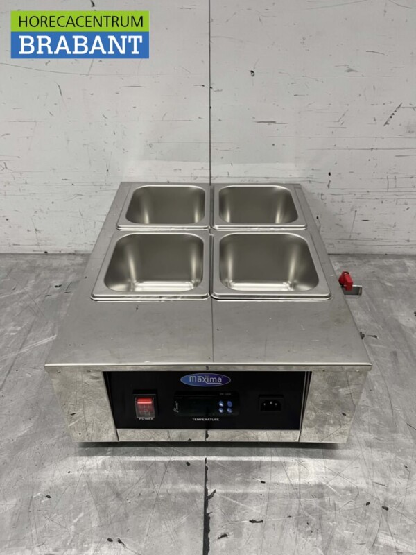 RVS Chocoladesmelter Chocoladewarmer Sauzenwarmer 4 x 1/6 GN gastronorm 230V Horeca - Afbeelding 4