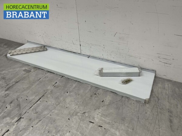RVS Wandschap schap 140 x 30 cm Horeca - Afbeelding 2