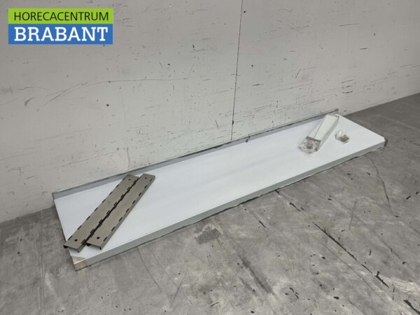 RVS Wandschap schap 140 x 30 cm Horeca - Afbeelding 3