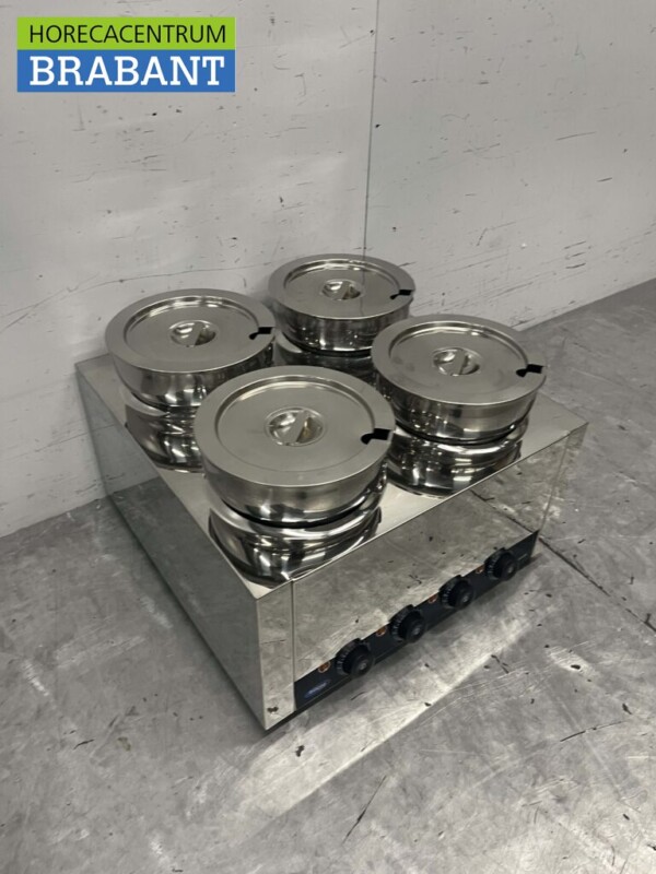 RVS Hotpot Hot Pot bain marie 4 x 5 liter 230V Horeca - Afbeelding 3