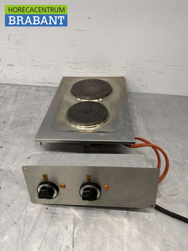 RVS Roeder Elektrisch inbouw fornuis kookplaat 2 pitten 400V Horeca