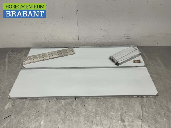 RVS Dubbel wandschap schap 160 x 40 cm Horeca