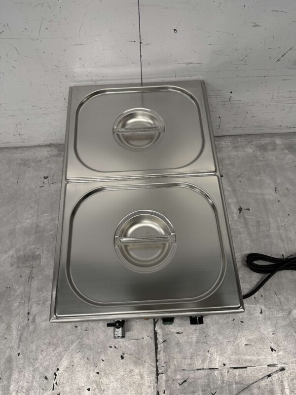 RVS Bain marie 2 x 1/2 GN 230V Horeca - Afbeelding 4